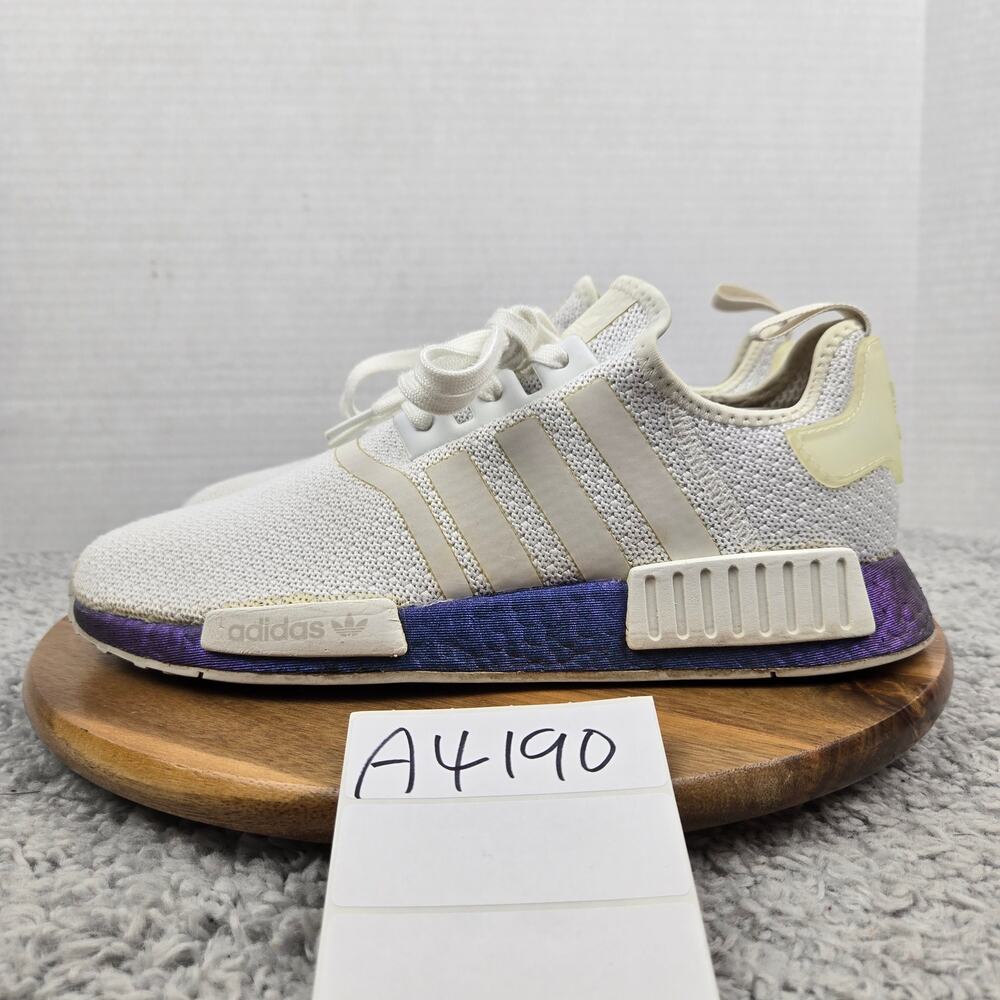 Adidas Mens 10 NMD R1 Iridescent Metallic Blue Boost Lifestyle Casual Sneaker